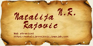 Natalija Rajović vizit kartica